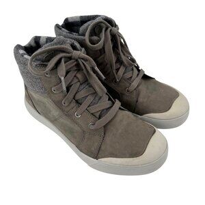 Keen Womens Gray Woven Collar High-Top Lace-Up Ankle Boot Size 8.5